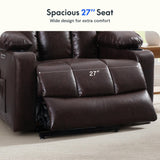 FLEXISPOT XL31-XL Oversized Power Lift Recliner for Elderly, 400 Lbs Heavy Duty Lay Flat Lift Chair with Extra Wide 27" Seat, Massage & Heat, Dual Motor Electric Recliner for Living Room, Dark-Brown