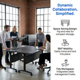 6Pack Conference Tables,Folding Conference Room Tables,Flip Top Training Seminar Table