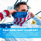 S A Company 5 Pack UV Face Shield Multipurpose Protector Neck Gaiter Elastic Face Mask Patriotic Design for Men, Blackout American Flag