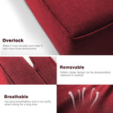 Belord Luxury 6" Thick Outdoor Cushion 10 Set - 24 x24 Inch 28D Sponge Filling Fade-Resistant Chair Cushion