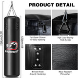 Prorobust Punching Bag for Adults, 4ft PU Heavy Boxing Bag Set with 12OZ Gloves for MMA Kickboxing Boxing Karate Home Gym Training (Unfilled) Prorobust