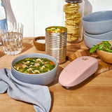 Battery Operated Electric Can Opener with Automatic Cutting for Hands Free Kitchen Use (Rose)