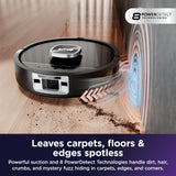 Shark PowerDetect UV Reveal | 2-in-1 Robot Vacuum & Mop for Carpets & Hard Floors | Powerful Suction for Pet Hair | Self-Clean, Self-Empty, Heated Mop Wash & Dry | UV Stain Detect | Black | RV3020XE