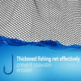 SANLIKE Fishing Net Fish Landing Nets Ice Fishing Collapsible Telescopic Sturdy Pole Handle for Saltwater Freshwater Extending to 36/43/71/98inches (49inch-Black)
