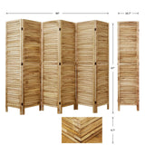 Room Dividers and Folding Privacy Screens, Wood Louvered Separators Divider Wall for Home Office