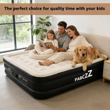 PABCZZ King Size air Mattress – 18-Inch Thickened Inflatable Mattress for Camping, Home Use & Guest Accommodation, Comes with Storage Bag, Supports Up to 750 Pounds（Black）