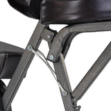 Master Massage Bedford Full Body Portable Massage Chair – Lightweight Folding Tattoo & Salon Chair with Adjustable Height, Face Cradle, Carrying Case (Coffee)