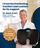 Foam Seat Cushion for Office Chairs & Car - Ergonomic Office Desk Accessories - Cushions for Tailbone Pain Relief