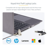 StarTech 25-Pack Universal Laptop Lock, 6.6ft, TAA (2m)