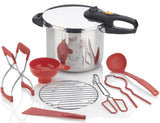 Zavor DUO 8-pc Pressure Canning Set - Pressure Cooker 10 Quart w/Complete Pressure Cooker Canning Kit, including Wide Mouth Canning Funnel, Canning Rack & 5 other Essential Canning Tools