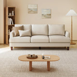 Gericco Mid Century Modern 89" 3-Seater Couch for Living Room, Beige