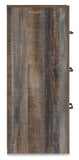 Signature Design by Ashley Drystan 6 Drawer Dresser, Large-scale Hardware, Smooth-gliding Drawers, Wood, 58.7" W x 15.31" D x 36.46" H, Weatherworn Brown