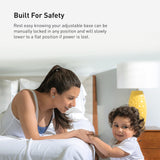 Bedgear Flex L Adjustable Bed Base Frame - Queen Size - Wireless Remote Control, Zero Gravity Base for Pressure Relief, Compatible with All Mattresses