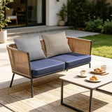 inch Outdoor Chair Cushions Set of 4,Navy Blue Patio Chair Cushion with Handle and Ties,Water-Resistant