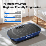 MERACH Vibration Plate Exercise Machine, Curved Vibration Plate for Lymphatic Drainage Weight Loss, Vibrating Plate with Real-Time Calorie Tracking