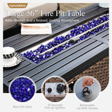 Sophia & William Metal Patio Furniture Set with Fire Pit Table, 4 Pieces