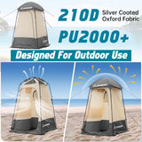 CROSSHIP Outdoor Privacy Tent - Camping Shower Tent - 84.6" H*60" W Privacy Shelter for Outdoor Bathroom, Changing Room & Fishing, UV Resistant, Waterproof & Portable Shower Bathroom for Hiking