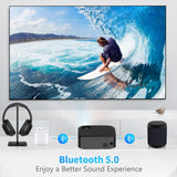 Native 1080P 5G WiFi Bluetooth Projector, AILESSOM 20000LM 450" Display Support 4K Movie Projector, High Brightness for Home Theater and Business, Compatible with iOS/Android/TV Stick/PS4/HDMI/PPT/USB