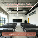 Modern Conference Table with Wheel,Modular Wooden Folding Conference Room Tables for 1-30 Person,Flip Top Meeting Training Table,for Office Seminar Dynamic Commercial Event Classroom(4,Ebony,47.2in)