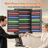 250 Position Wall Mounted Key Lock Box, Key Cabinet with Drop Slot