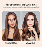 Flat Iron Hair Straightener by Terviiix - Ceramic & Tourmaline for Smooth, One-Swipe Results, Salon-Grade Wide 1-3/4 Inch Straightening Iron Gently Straightens Thick, Curly, Black & Natural Hair