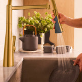 American Standard Aspirations Semi-Pro Kitchen Faucet 1.8 GPM, Brushed Gold