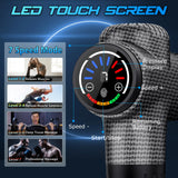 TOLOCO Massage Gun, Back Massager 10 Replacement Head for Pain Relief Deep Tissue, Percussion Massage Guns 7 Speed Level Super Quiet Electric Massager Mothers Day Gifts, Carbon