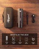 High-Speed Portable Electric Coffee Grinder with 1600mAh Rechargeable Battery, 7-Core Stainless Steel Burr Coffee Mill, 45 Precision Settings, Cordless Design & Compact Aluminum Body for Travel