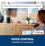 GE Window Air Conditioner 8,000 BTU for Rooms up to 350 sq ft., Wi-Fi Enabled, Energy-Efficient Cooling for Medium Rooms, Easy Install Kit, Control Using Remote or Smartphone App, White