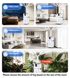 LRAZU 30L/7.93Gal Commercial Humidifier for Large Room 4200 sq ft, 3000mL/H Whole House Humidifiers with Supersized Cool Mist,Quiet Humidifiers for Bedroom, Home,Office, Plants, Warehouse