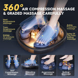Foot Massager Machine with Heat,Shiatsu Foot Massager Home with Air Compression,Adjustable Electric Massager Machine for Feet Office,Wireless Control,DIY Gifts Draw Patterns for Man &Women,Black