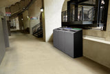 Rubbermaid Commercial Products Configure 1 Stream Mixed Recycling Trash Can, 15 Gal, Grey Stenni, Indoor for Stadiums/Food Courts/Airports