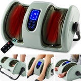 Best Choice Products Heated Shiatsu Foot Massager for Pain Relief, Plantar Fasciitis, Neuropathy, Blood Circulation w/Compact Design - Sage Green