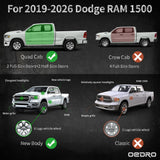 OEDRO 6 inch Running Boards Compatible with 2019-2026 Ram 1500 Quad Cab