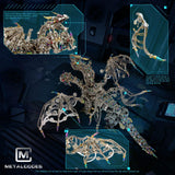 MechPuConToy 3D Metal Puzzle Model, Surrealistic Creative Gorekia Mechanical Dragons Jigsaw Puzzles Assembly Kits, Home Decor Dsiplay Model for Adults and Teens (2900+PCS)