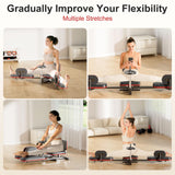 TDH Leg Stretcher, 220LBS Stretcher Machine,200° Adjustable Split Machine for Ballet, Dance,Yoga, Flexibility Stretching Equipment to Relieving Leg Muscl,Exercise for Everyone(Red)