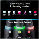 Oral-B Rechargeable Electric Toothbrush, iO9 Limited Ultimate Clean, 7 Cleaning Modes, Interactive Display, iSense Charger, Charging Travel Case, Visible Pressure Sensor, 3 Brush Heads, Black