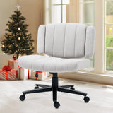 Ergonomic Office Chair - Wide Seat Criss Cross Back Design, Adjustable Arms