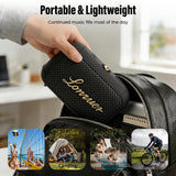 Lonzuer IP67 1 Meters Depth Waterproof Bluetooth Speaker, 10W Portable Wireless Shower Speaker with Handle, Loud Clear Sound Bass, 8H Playtime, Built-in Mic, for Beach Kayak Bike Outdoor Travel-Black