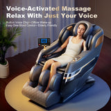 JUGOO Massage Chair Full Body 2026 Zero Gravity Massage Chair with 8 Fix Rollers, Heating, Foot Rollers, Bluetooth Speaker, Airbags, Shiatsu Massage Chair Daily Use