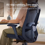 Desktronic Ergonomic Office Chair — Adjustable Desk Chair with Lumbar Support, Headrest, Armrests, Breathable Mesh Back, Height Adjustment, Comfortable Home Office Chair for Long Hours