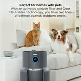 Shark Air Purifier for Home with NeverChange(5-Year) HEPA Air Filter, 1400 sq. ft. for Powerful Multi-Room Purification, Filters Smoke, Captures 99.98% of Particles & Dust, HP302, White