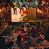 AHOLON Outdoor Projector Screen with Stand - 100 Inch Portable Projector Screen Indoor and Outdoor Projector Screens 16:9 4K HD Wrinkle Free Lightweight Movie Screen with Carry Bag,Enioy Movie Nights