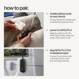 Twelve South AirFly Pro 2, Bluetooth Adapter, Pair 2 AirPods, Black Ice