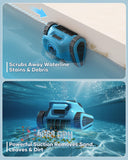 Pool Robot Vacuum for Inground Pools: Cordless Robotic Pool Cleaners with Hook 180W Suction Auto Vacuums Wall Climbing Waterline Scrubbing Cleaning 150 Mins Long Battery Up to 2,000 sq.ft