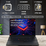Lenovo ThinkPad E16 Gen 3, 16" FHD+, Intel Ultra 7 255H, 64GB DDR5 RAM, 2TB NVMe, Fingerprint