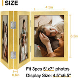 decorUhome Gold Triple 5x7 Picture Frame Vertical, MDGD08