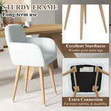 Home Office Desk Chair, Corduroy Vanity Chair 2PCS for Teen Girls, Blue