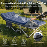 ABORON XXL Camping Cot for Adults 900LBS - 78"×32" Oversized Folding Bed with Mattress Pad, Heavy Duty 1200D Oxford Outdoor Cot with Carry Bag