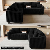 Belffin Convertible Sectional Couch with Chaise Corner Sectional Sofa L Shaped